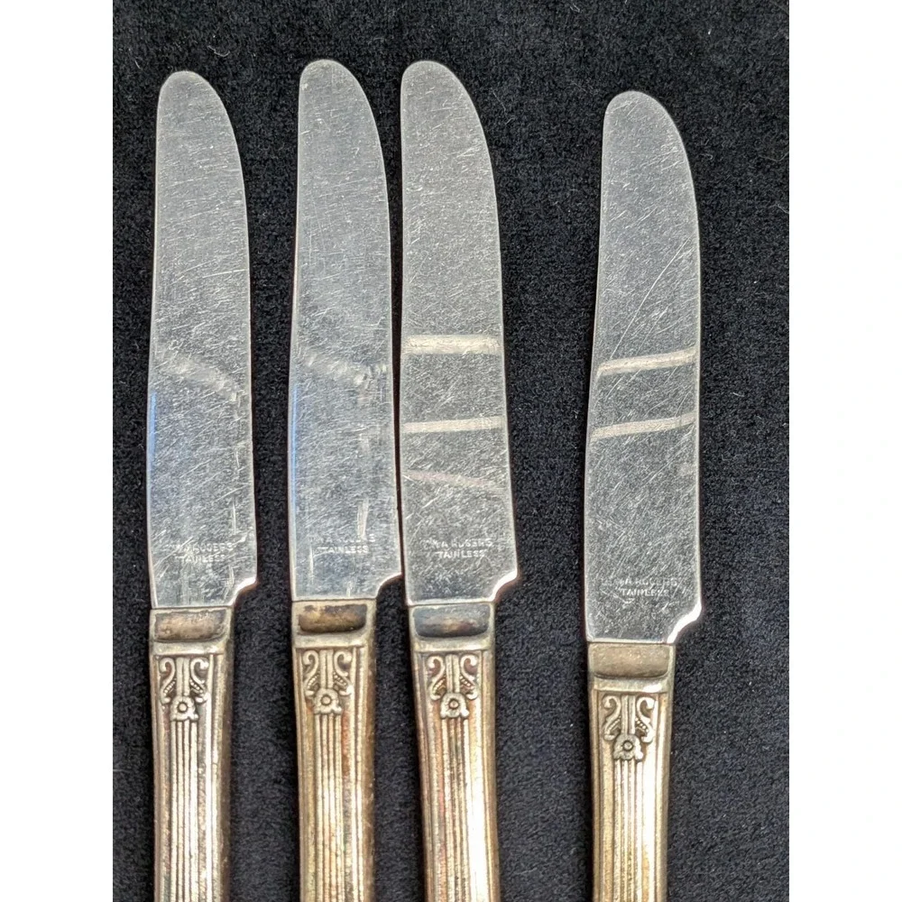 1940s WM Rogers Treasures Sectional Silver Plate Art Deco Silverware 13Pc Oneida